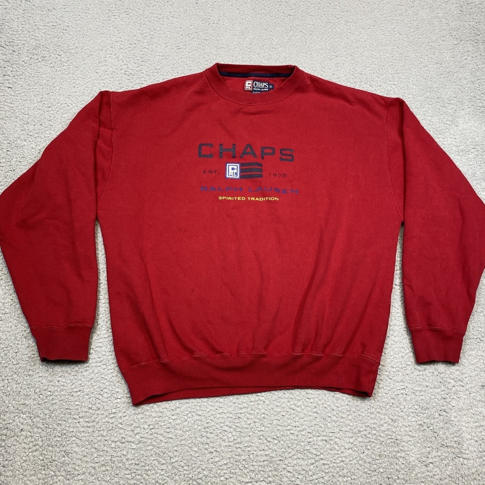 Chaps Ralph Lauren Sweatshirt Mens XL Crewneck Pullover Spirited Tradition